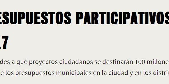 VOTACIÓN PRESUPUESTOS PARTICIPATIVOS VOTACIÓN PRESUPUESTOS PARTICIPATIVOS